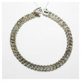 Sterling silver diamond 7.5" bracelet