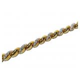 Sterling silver diamond accent 7.25" bracelet