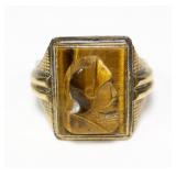 Sterling silver and 10K yellow gold men