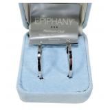 Sterling silver platinum plated Epiphany hoop