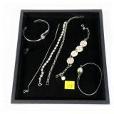 Lot, sterling silver bracelets