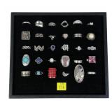 30- Sterling silver rings