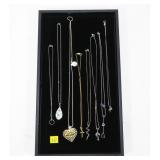 Lot, sterling silver necklaces