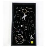 Lot, sterling silver jewelry: necklaces, earrings,