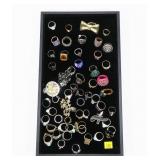 Lot, fashion rings, over 50 pcs.