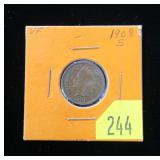 1908-S Indian Head cent, VF, semi-key date
