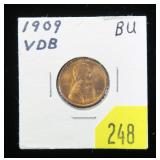 1909-VDB Lincoln cent, choice BU