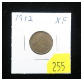 1912 Lincoln cent, XF