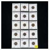 20- Indian Head cents, mixed dates: 1889-1908