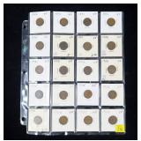 20- Indian Head cents: all VF plus with full