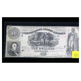 $10 Confederate States note dated Sept 2, 1861,