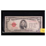 $5 United States note, series of 1928 F