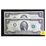2- $2 First Day Issue notes, series of 1976,