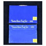 2- U.S. Proof sets: 1968, 1969