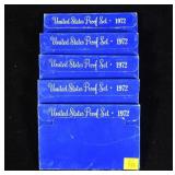 5- 1972 U.S. Proof sets