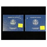 2 - Proof American Silver Eagles: 2007, 2008