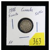 1888 Canadian 5-cent silver