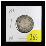 1911 Canadian quarter