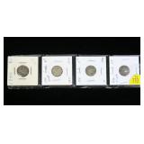 4- Canadian .800 silver dimes