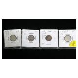 4- Canadian .800 silver dimes