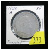 1830A Prussian German thaler, XF