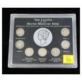 7- Mercury dimes, 90% silver