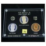 Ken Griffy Jr. 3-coin set, one .999 silver