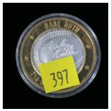 Babe Ruth commemorative coin, .999 silver