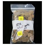 Lot, wheat cents, 272 pcs.