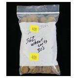 Lot, wheat cents, 362 pcs.