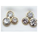 14K Yellow gold round brilliant cut bezel set