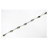 Sterling silver blue topaz, amethyst, garnet,