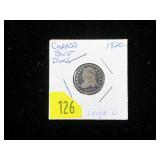 1820 U.S. Large O Capped Bust dime