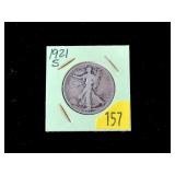 1921-S Walking Liberty half dollar
