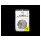 1888-O Morgan dollar, NGC slab certified MS-65