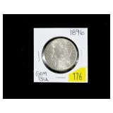1896 Morgan dollar, gem BU