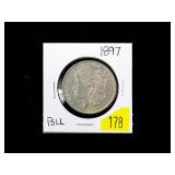 1897 Morgan dollar, gem BU