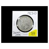 1923-D Peace dollar, better date