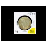 1923-S Peace dollar, AU