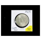 1925 Peace dollar, gem BU