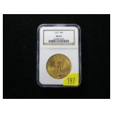 1927 $20 Gold Saint Gaudens Double Eagle, NGC
