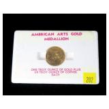American Arts Gold Medallion, one troy ounce of