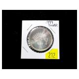 One troy ounce .999 silver round Indian