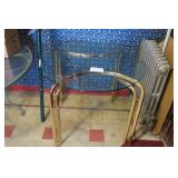 36" round glass topped table