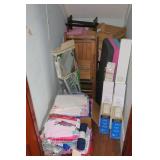 Contents of downstairs closet: includes 2 folding