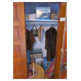 Contents of closet in Bedroom 1, includes: