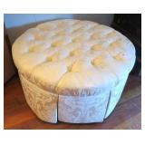 Upholstered ottoman, 34" round