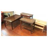 Lot, coffee table, 2 side tables and stool