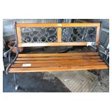 Deluxe cast iron park bench, 49" W