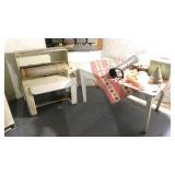 Porcelain topped kitchen table and GE iron